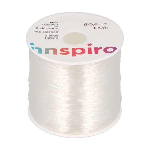 [650262] HILO ELÁSTICO TRANSPARENTE 0,8 MM ROLLO 100 METROS INNSPIRO