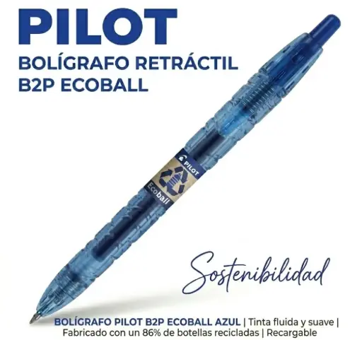 [120105] BOLÍGRAFO PILOT ECOBALL B2P AZUL