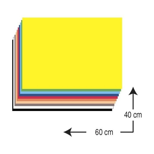 [825396] HOJAS DE GOMA EVA 10 COLORES SURTIDOS 40x60