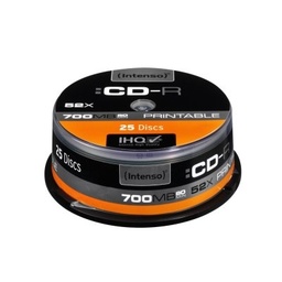 INTENSO CD-R 700MB 52X PRINTABLE TARRINA 25 UNIDADES