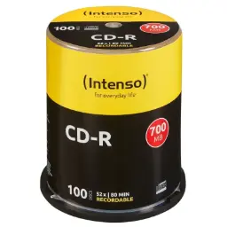 INTENSO CD-R 700MB-80MIN TUBO 100 UNIDADES