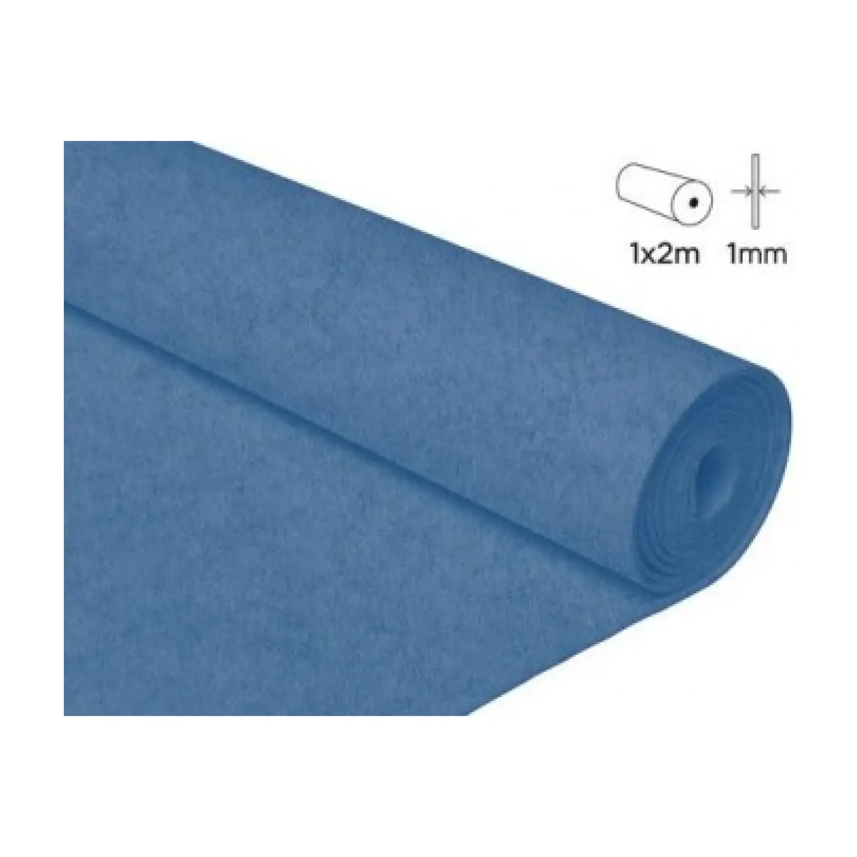 [650492] FIELTRO ACRÍLICO AZUL NÁUTICO ROLLO 100X200CM 160GR/M² INNSPIRO