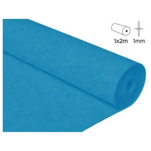 [650493] FIELTRO ACRÍLICO AZUL TURQUESA ROLLO 100X200CM 160GR/M² INNSPIRO