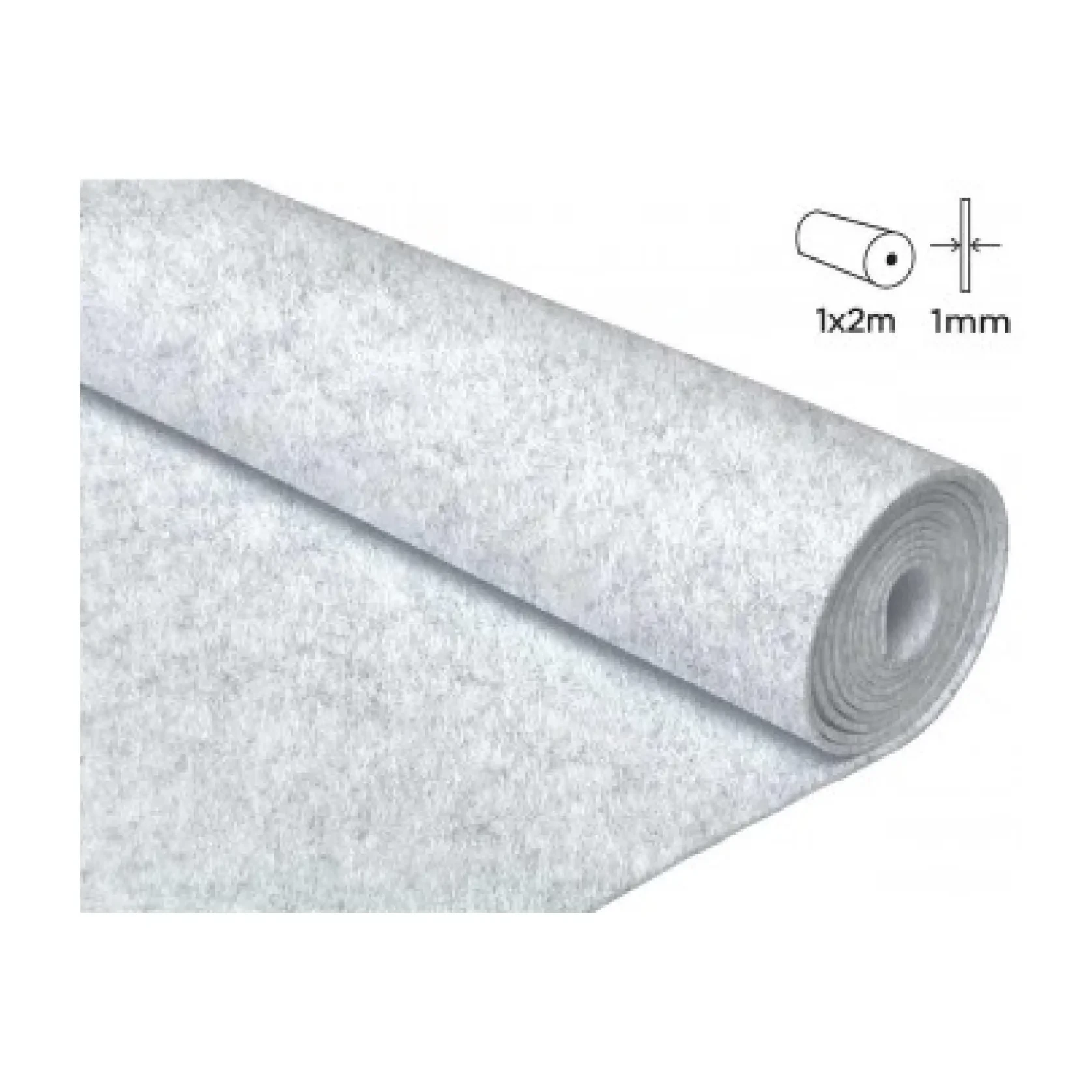 [650491] FIELTRO ACRÍLICO BLANCO NÁUTICO ROLLO 100X200CM 160GR/M² INNSPIRO