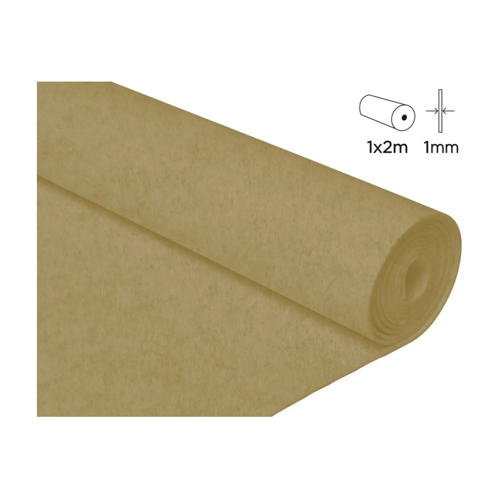 [650538] FIELTRO ACRÍLICO CRUDO ROLLO 100X200CM 160GR/M² INNSPIRO