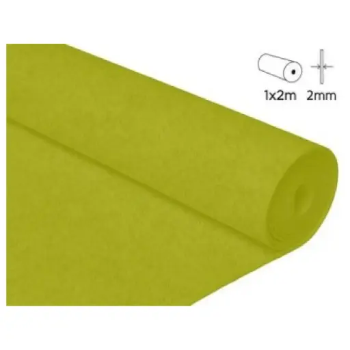 [650378] FIELTRO ACRÍLICO VERDE LIMA ROLLO 100X200CM 160GR/M² INNSPIRO
