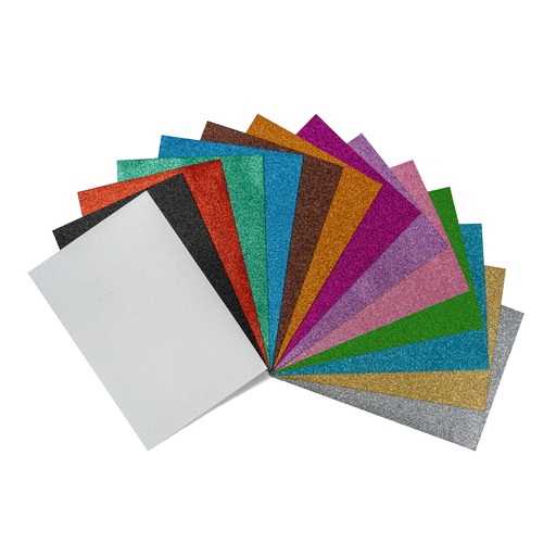 [825394] LAMINA GOMA EVA PURPURINA 40X60 5 COLORES