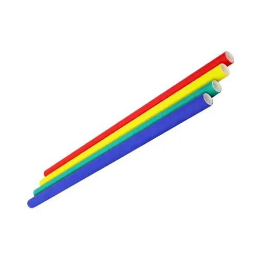 [825149] PAJITAS DE PAPEL DE COLORES 20 CM – 20 UNIDADES