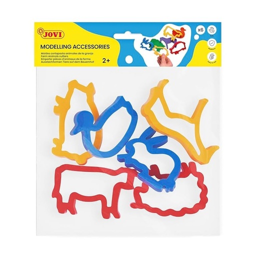 [649401] MOLDES PARA PLASTILINA ANIMALES DE GRANJA 6 UNIDADES
