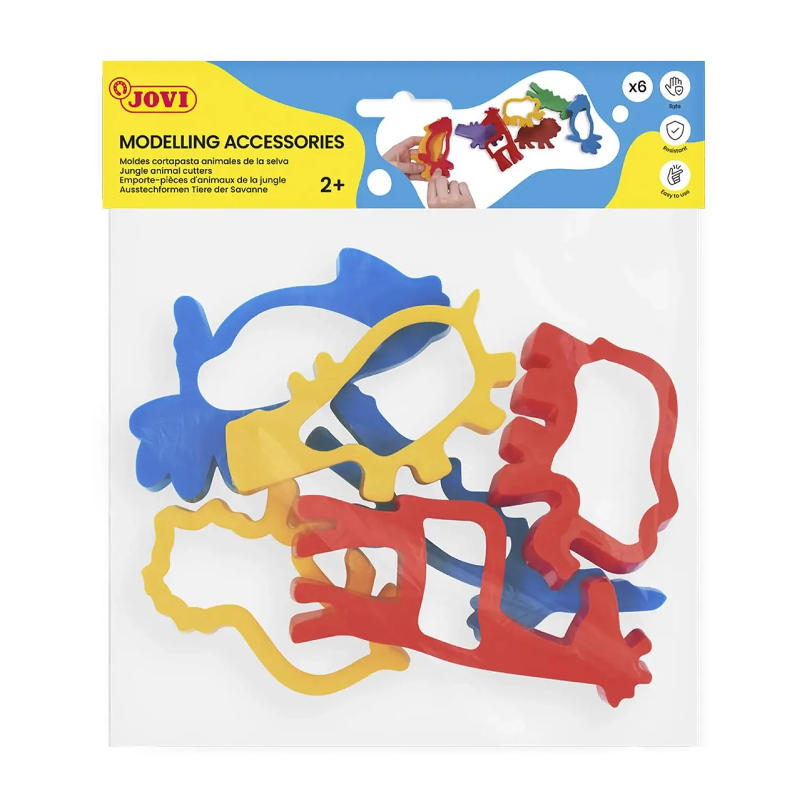 [649402] MOLDES PARA PLASTILINA ANIMALES DE LA JUNGLA 6 UNIDADES