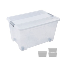 CAJA DE ALMACENAJE CON TAPA 52L TRANSPARENTE