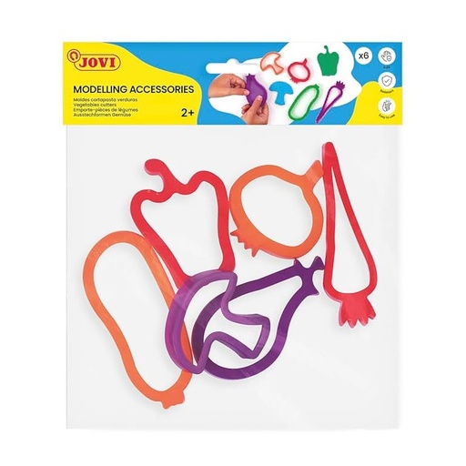 [649407] MOLDES PARA PLASTILINA VERDURAS 6 UNIDADES