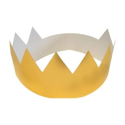 Corona dorada de rey 10 uds