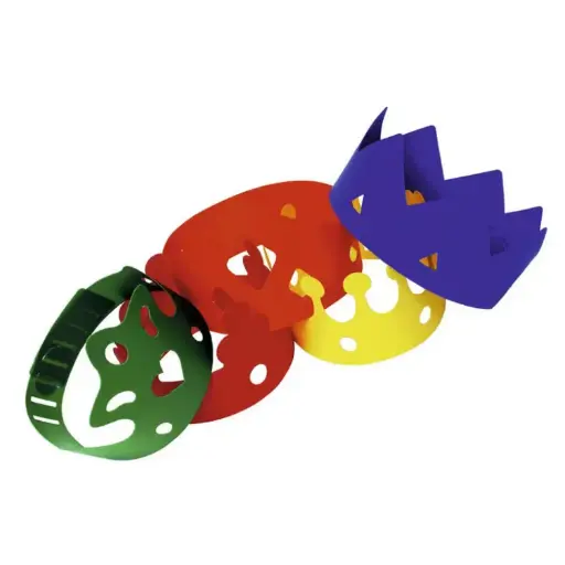 [825665] CORONAS DE PLÁSTICO 10 UDS COLORES SURTIDOS