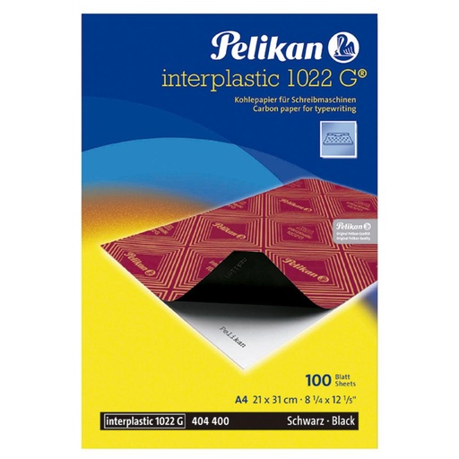 [029962] PAPEL CARBÓN PELIKAN NEGRO DIN A4 CAJA DE 100 HOJAS
