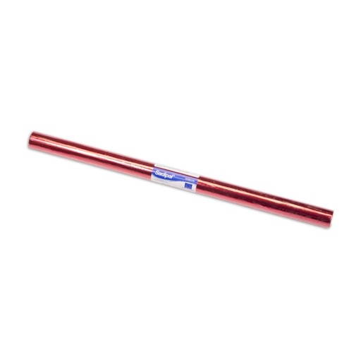 [600104] PAPEL CELOFÁN ROJO INETA ROLLO 50 CM × 65 TREPADO 25HOJAS