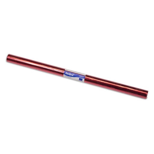 [600102] PAPEL CELOFÁN ROSA INETA ROLLO 50 CM × 65 TREPADO 25HOJAS