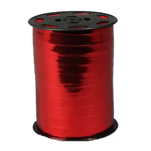 [825713] CINTA REGALO METALIZADA ROJO 5X50M