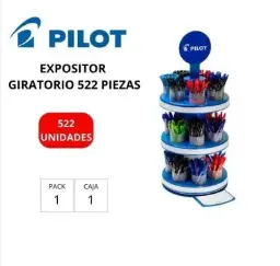 EXPOSITOR GIRATORIO DE SOBREMESA PILOT 516 BOLÍGRAFOS SURTIDOS