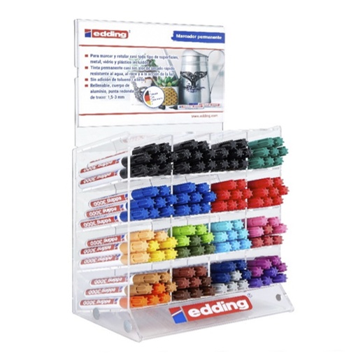 [118800] ROTULADOR EDDING 3000 EXPOSITOR 120 ROTULADORES SURTIDOS