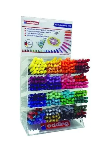 [120036] ROTULADOR EDDING EXPOSITOR 320 ROTULADORES 1200 COLORES SURTIDOS