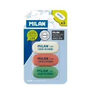 [650013] BLÍSTER MILAN 124  GOMAS DE BORRAR 3 UDS
