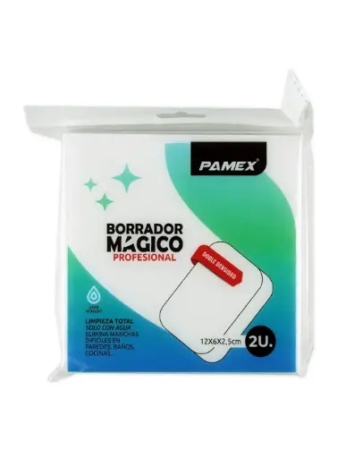 [825002] BORRADOR MÁGICO ESPUMA DE MELAMINA PACK 2 UDS