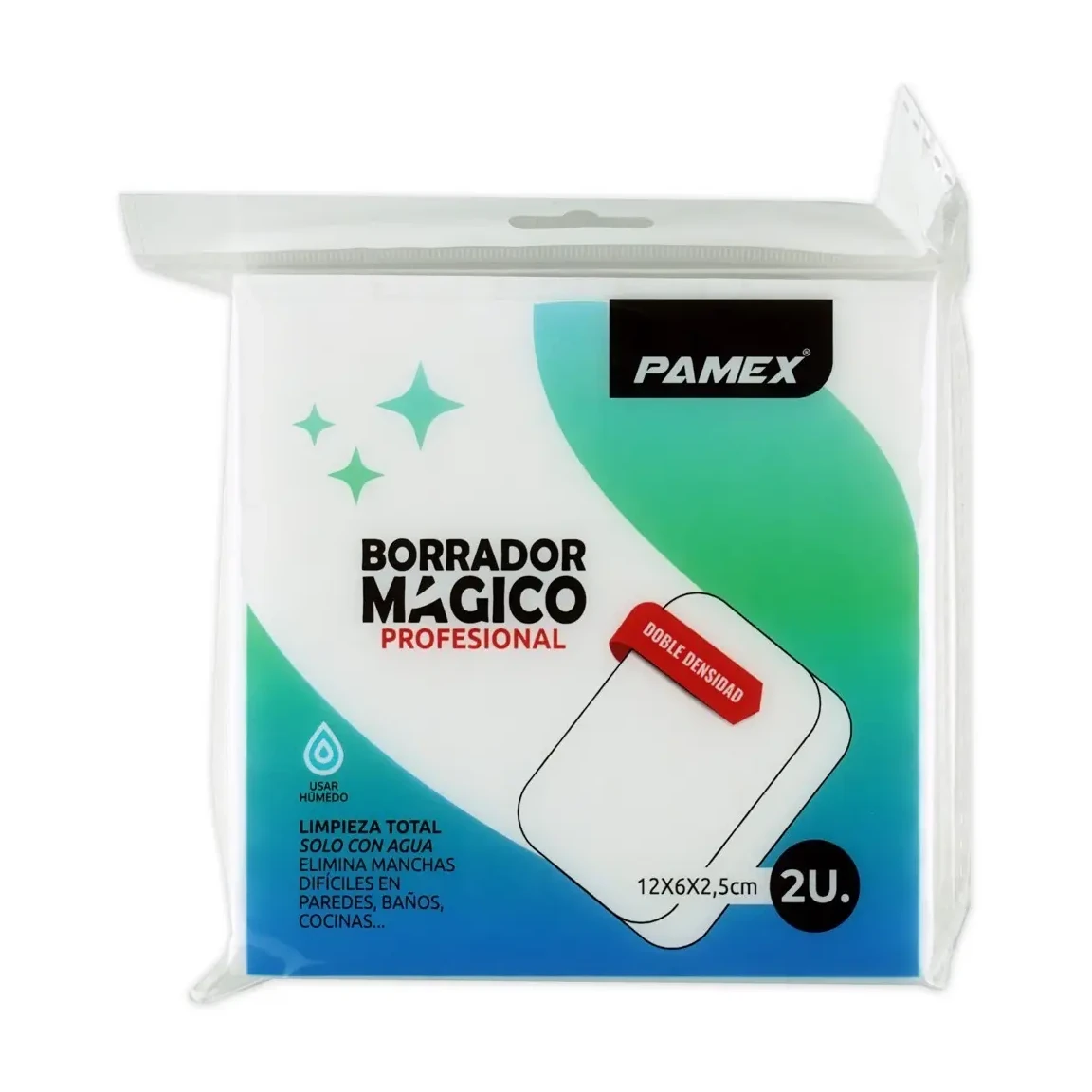 [825002] BORRADOR MÁGICO ESPUMA DE MELAMINA PACK 2 UDS