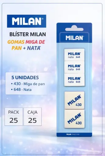 [120084] GOMAS MILAN 430 MIGA DE PAN+NATA 648 BLÍSTER 5 UNIDADES