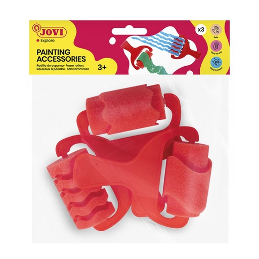 [649497] RODILLO PARA TEMPERA JOVI ESPUMA GRANDE SET 3 UD FORMAS