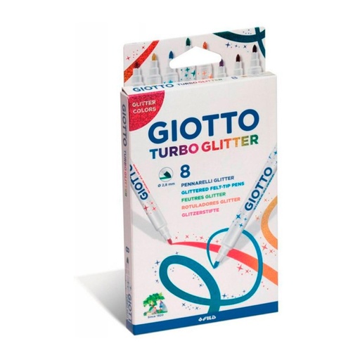[630926] ROTULADOR GIOTTO TURBO GLITTER CAJA 8 ROTULADORES