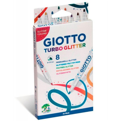 [630926] ROTULADOR GIOTTO TURBO GLITTER CAJA 8 ROTULADORES