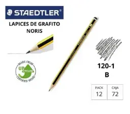 LÁPIZ DE GRAFITO STAEDTLER NORIS 120–1B CABEZA  NEGRA
