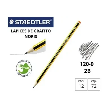 [080044] LÁPIZ DE GRAFITO STAEDTLER NORIS 120– 2B CABEZA  NARANJA