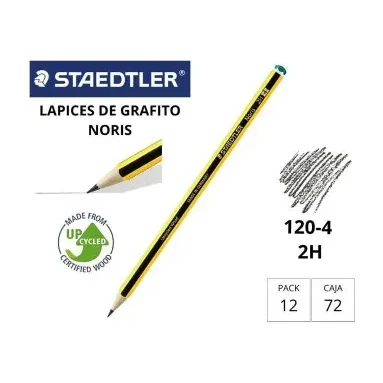 [080043] LÁPIZ DE GRAFITO STAEDTLER NORIS 120– 2H CABEZA  VERDE
