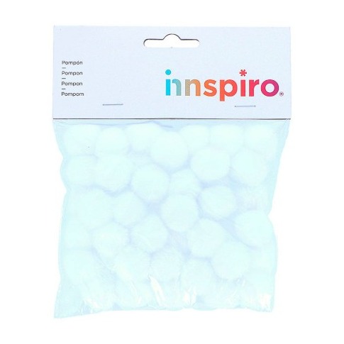 [825789] POMPON POLIPROPILENO BLANCO 25MM 50 UDS
