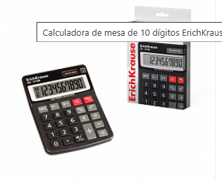 [220580] CALCULADORA DE MESA 10 DÍGITOS – ERICHKRAUSE DC-310N NEGRO 