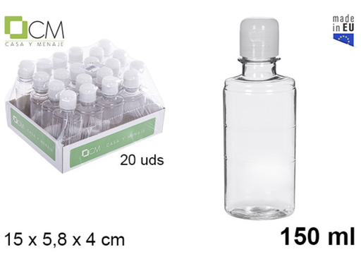[825265] BOTELLA PET CON TAPÓN 150 ML