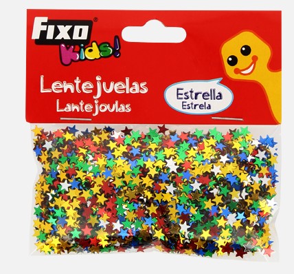 [825812] LENTEJUELAS FIXO KIDS 20 G ESTRELLA METALIZADOS
