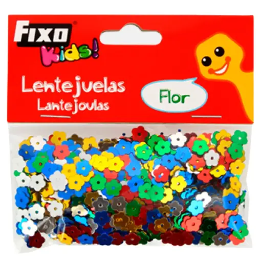 [825813] LENTEJUELAS FIXO KIDS 20 G FLORES METALIZADOS