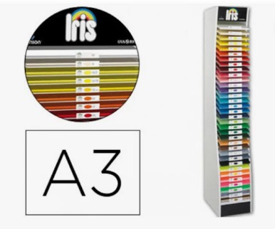 [825862] EXPOSITOR CARTULINA GUARRO IRIS DIN A3 42 ESTANTES