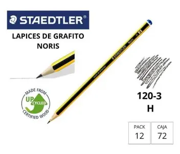 [080042] LÁPIZ DE GRAFITO STAEDTLER NORIS 120– 3H CABEZA  AZUL