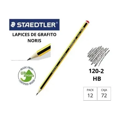[080041] LÁPIZ DE GRAFITO STAEDTLER NORIS 120– HB CABEZA  ROJO