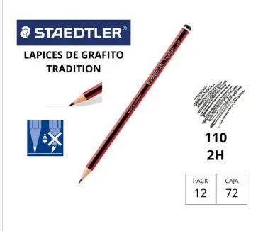 [119185] LÁPIZ DE GRAFITO STAEDTLER TRADITION 110 2H 
