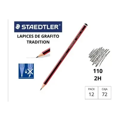 [119185] LÁPIZ DE GRAFITO STAEDTLER TRADITION 110 2H 
