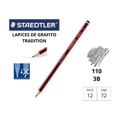 [119215] LÁPIZ DE GRAFITO STAEDTLER TRADITION 110 3B 