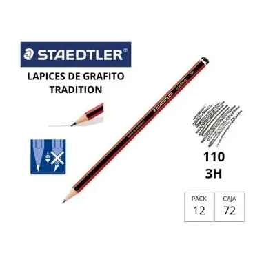 [119186] LÁPIZ DE GRAFITO STAEDTLER TRADITION 110 3H 