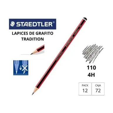 [119187] LÁPIZ DE GRAFITO STAEDTLER TRADITION 110 4H 