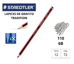 LÁPIZ DE GRAFITO STAEDTLER TRADITION 110 6B