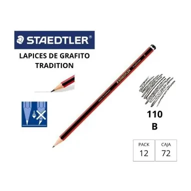 [119182] LÁPIZ DE GRAFITO STAEDTLER TRADITION 110 B 